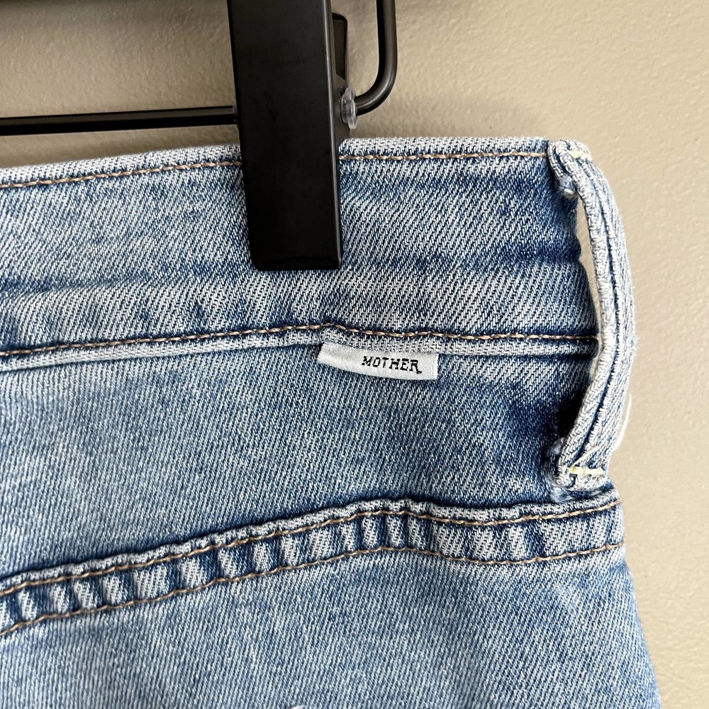 MOTHER Women's Straight Leg Jeans - Light Blue - Picture 15 of 16